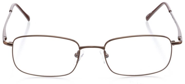 rhodes: men's square eyeglasses in brown - front view