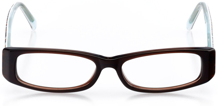 auburn: girls' rectangle eyeglasses in brown - front view