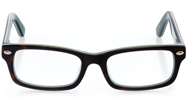 memphis: rectangle eyeglasses in tortoise - front view