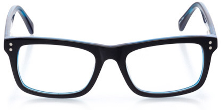 springfield: square eyeglasses in black - front view