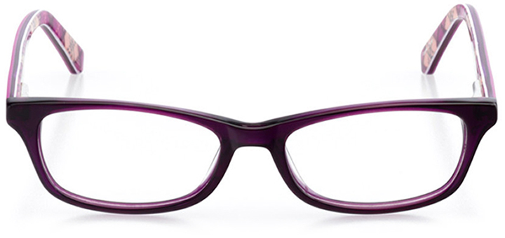 madison: girls' rectangle eyeglasses in purple - front view