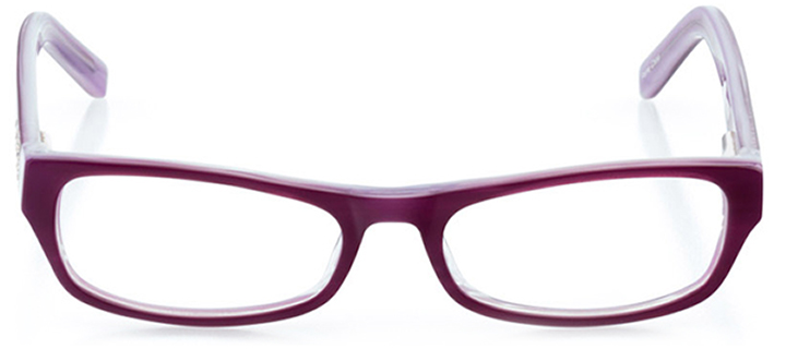 cambridge: girls' rectangle eyeglasses in purple - front view