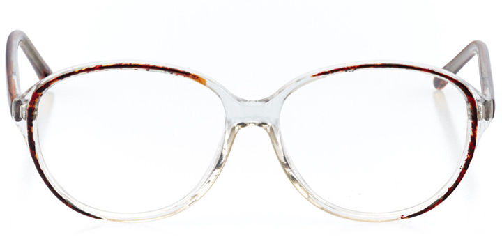 pamplona: women's square eyeglasses in crystal - front view