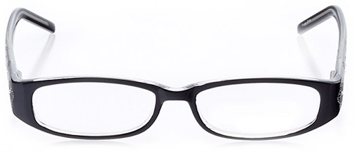 keene: women's oval eyeglasses in black - front view