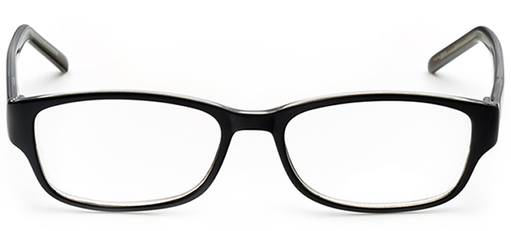 fresno: women's rectangle eyeglasses in black - front view
