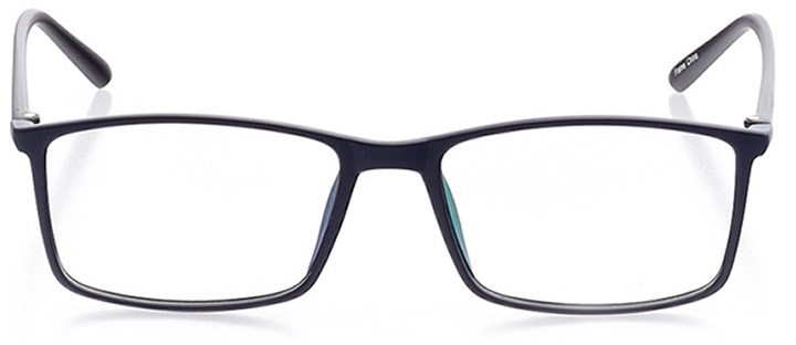 kingsland: men's rectangle eyeglasses in blue - front view