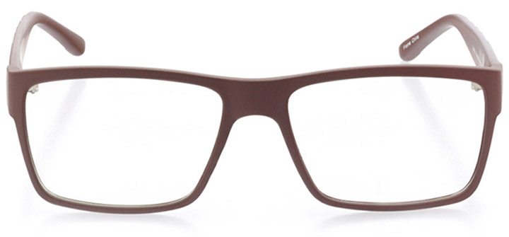 capitol hill: men's square eyeglasses in brown - front view