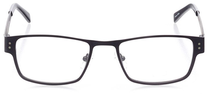 oakland: men's rectangle eyeglasses in black - front view