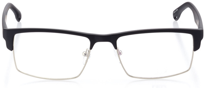 montreal: men's square eyeglasses in black - front view