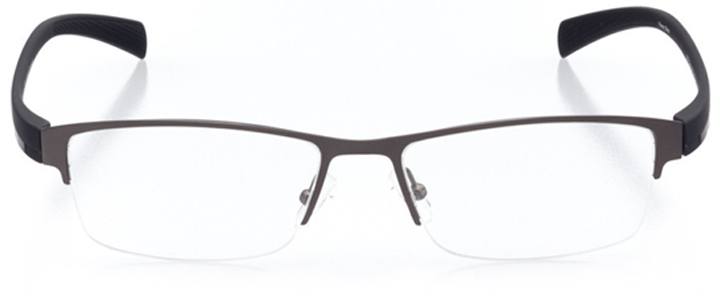 leiden: men's rectangle eyeglasses in gray - front view