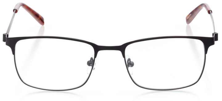 singapore: men's square eyeglasses in black - front view