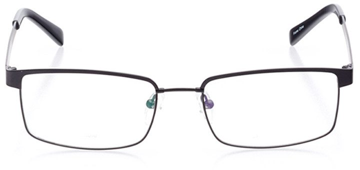 silicon valley: men's rectangle eyeglasses in black - front view