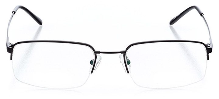 zuma beach: men's rectangle eyeglasses in black - front view
