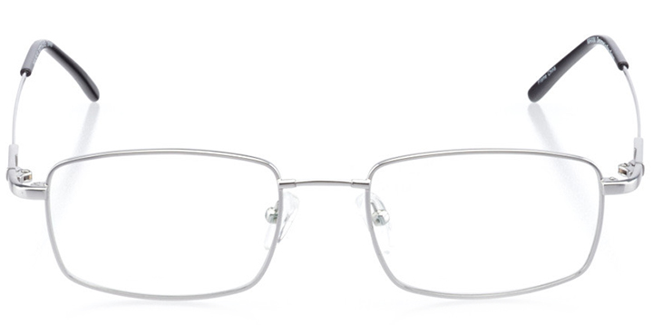 georgetown: men's rectangle eyeglasses in silver - front view
