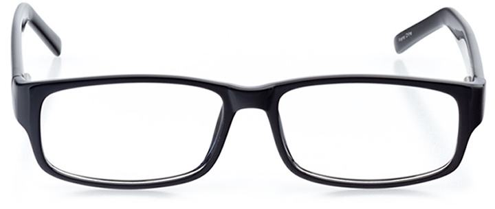 brescia: men's rectangle eyeglasses in black - front view