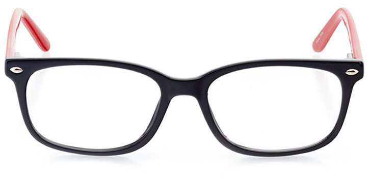 bangkok: women's rectangle eyeglasses in red - front view