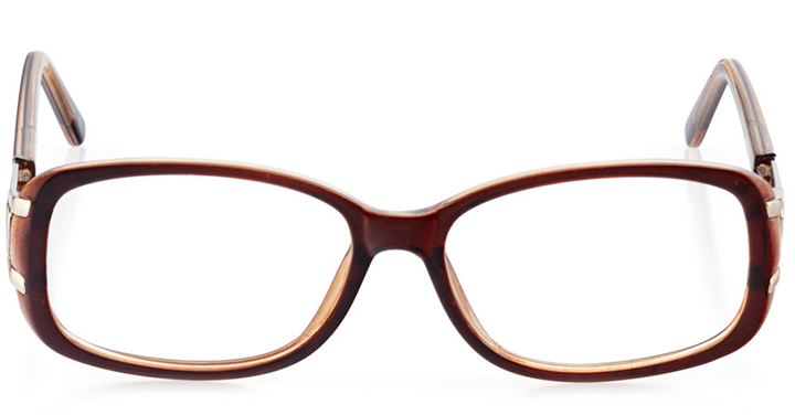 bonn: women's rectangle eyeglasses in crystal - front view