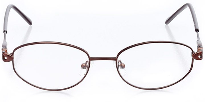 easton: women's oval eyeglasses in brown - front view