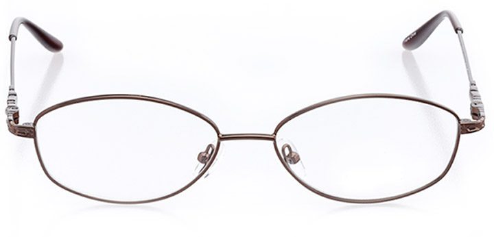 mackinac island: women's oval eyeglasses in brown - front view