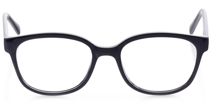 san francisco: women's cat eye eyeglasses in black - front view