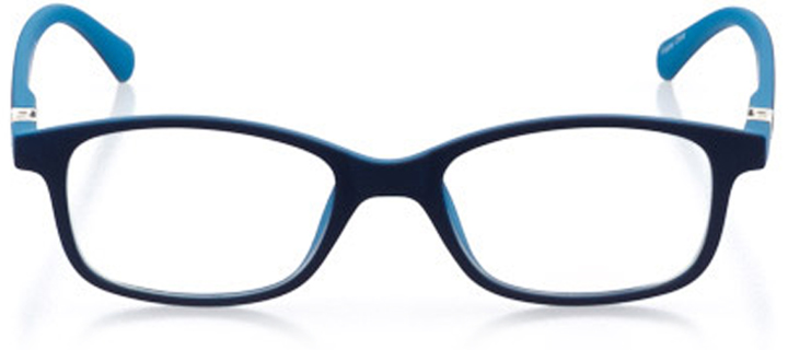 long beach: rectangle eyeglasses in blue - front view