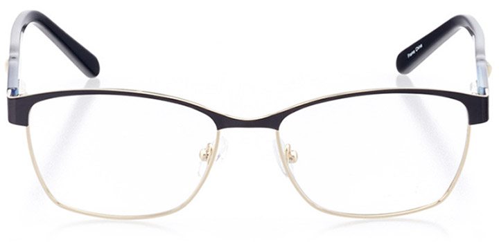 cori: women's square eyeglasses in gold - front view