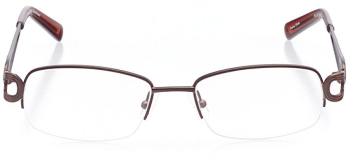 tuscania: women's rectangle eyeglasses in brown - front view