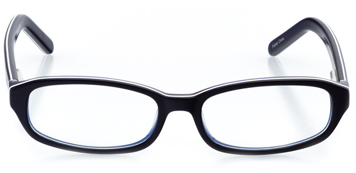 santa ana: oval eyeglasses in blue - front view