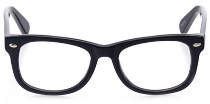 denver: square eyeglasses in black - front view