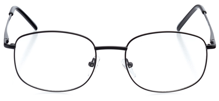 bozeman: men's oval eyeglasses in gray - front view