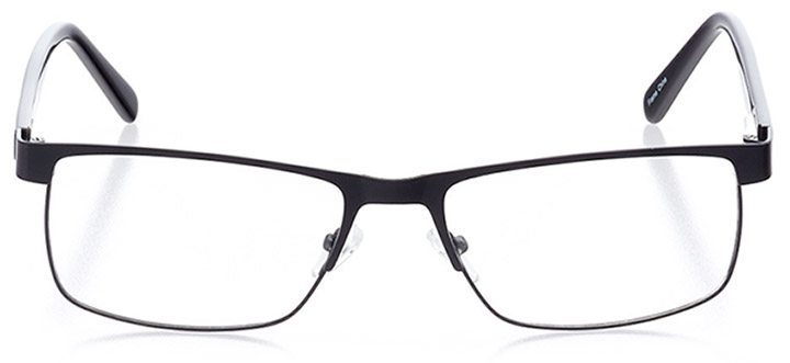 granby: men's rectangle eyeglasses in black - front view