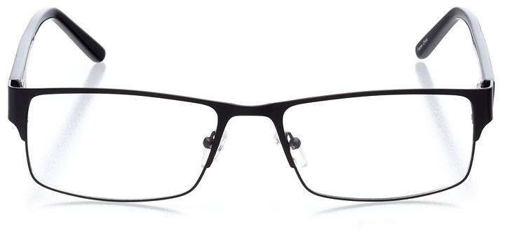 saratov: men's rectangle eyeglasses in black - front view