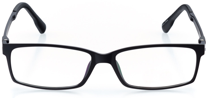 olten: men's rectangle eyeglasses in black - front view