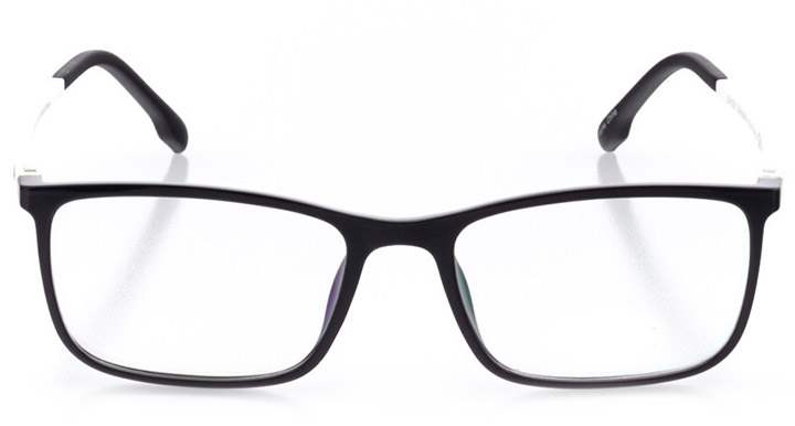 martigny: men's rectangle eyeglasses in black - front view