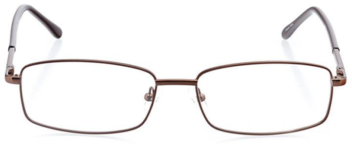 alghero: men's rectangle eyeglasses in brown - front view