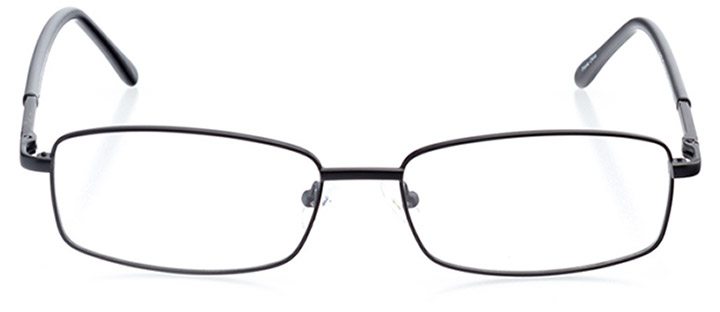 alghero: men's rectangle eyeglasses in black - front view