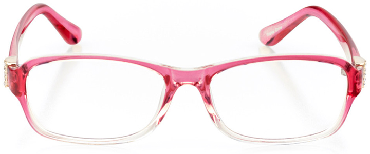 braga: women's rectangle eyeglasses in pink - front view