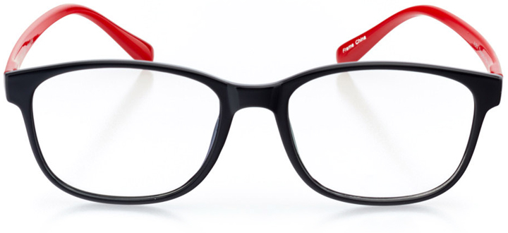 san juan: women's square eyeglasses in red - front view