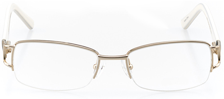 sofia: women's rectangle eyeglasses in gold - front view