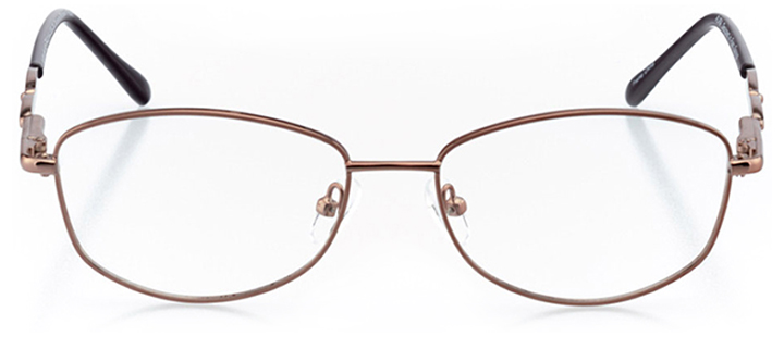 cali: women's square eyeglasses in brown - front view