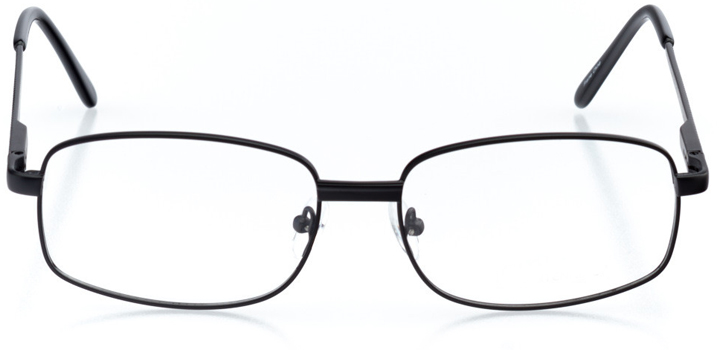 park city: men's square eyeglasses in black - front view