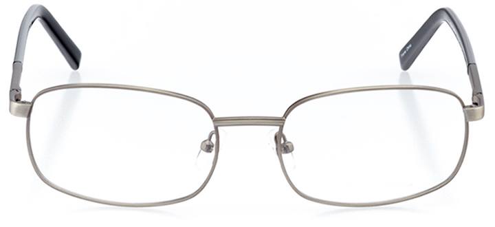cortez: men's rectangle eyeglasses in gray - front view