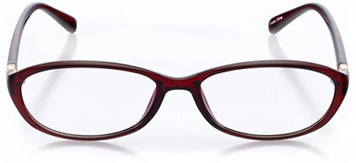 sedona: women's oval eyeglasses in red - front view