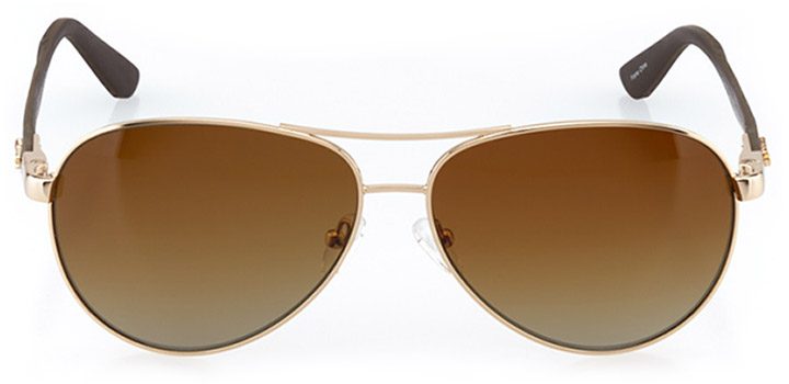 bilbao: men's aviator sunglasses in brown - front view