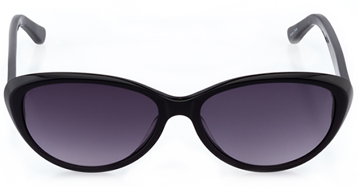 south beach: women's cat eye sunglasses in black - front view