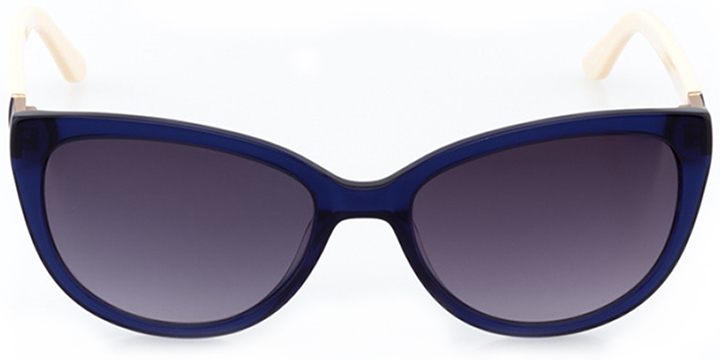 huntington beach: women's cat eye sunglasses in gold - front view