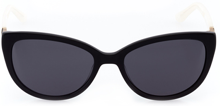 huntington beach: women's cat eye sunglasses in black - front view