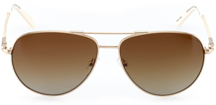 santa monica: women's aviator sunglasses in gold - front view