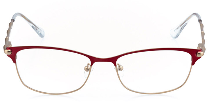 le mans: women's rectangle eyeglasses in gold - front view