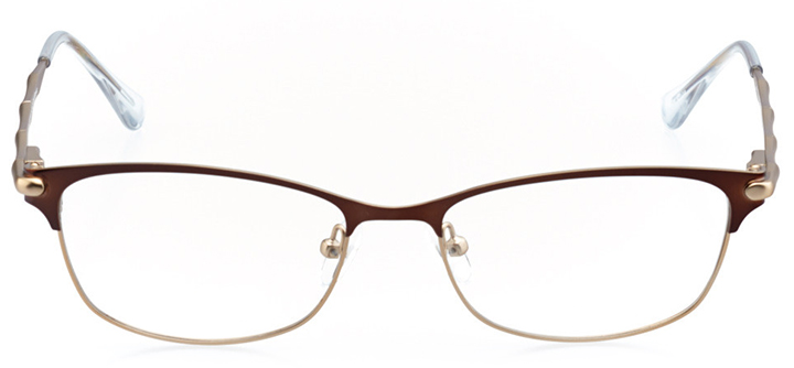 le mans: women's rectangle eyeglasses in brown - front view